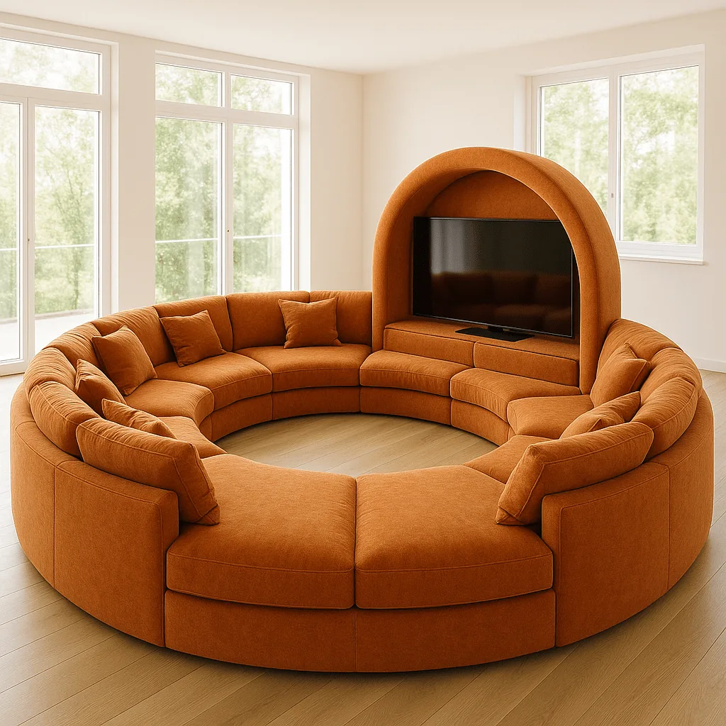 Maintaining Your Circular Sofa with Built-In TV