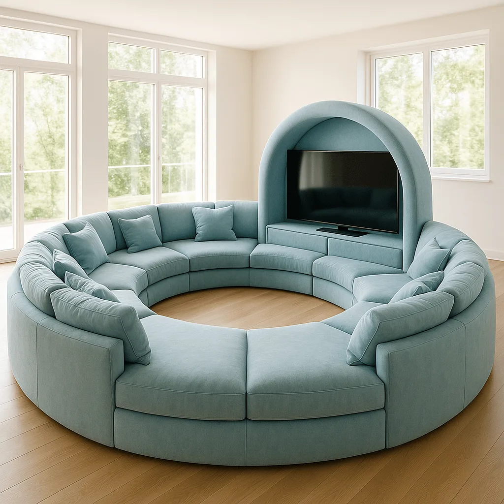 How to Use Circular Sofas with Built-In TV for Maximum Comfort and Entertainment