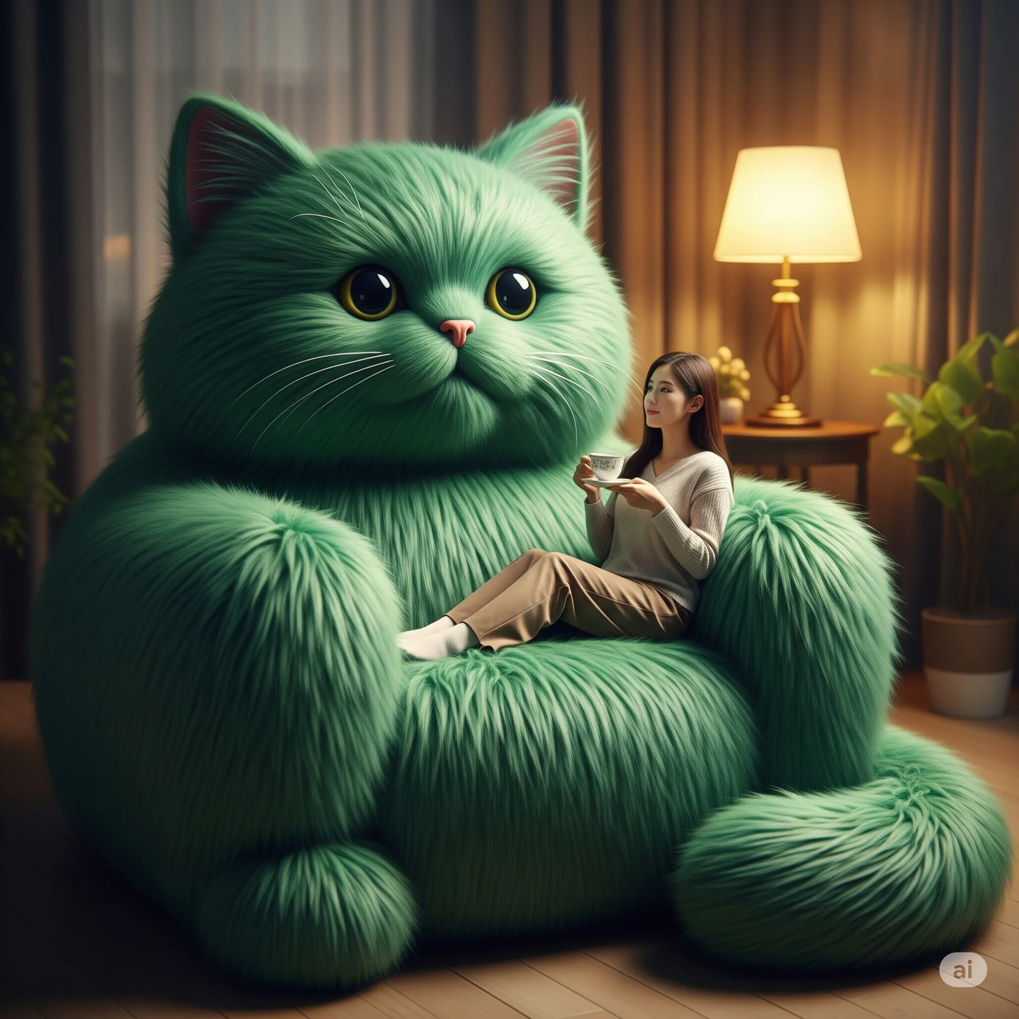 Fluffy Cat Chairs in Small Urban Homes