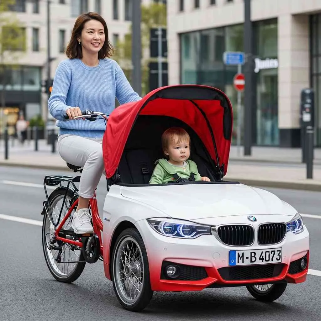 Revolutionize Family Transportation with the BMW Cargo Bike Stroller – Combining Style, Safety, and Convenience