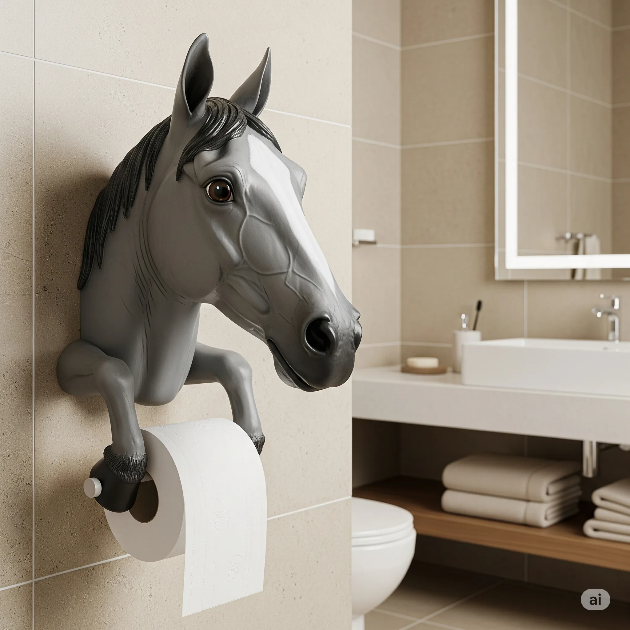Horse Toilet Paper Holders in Rustic and Farmhouse Homes