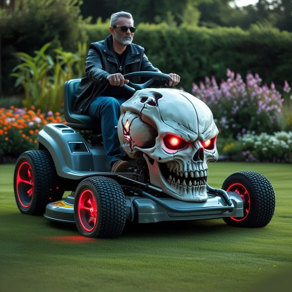 Embrace the Dark Side of Lawn Care with Skull Lawn Mowers – Power, Style, and Precision