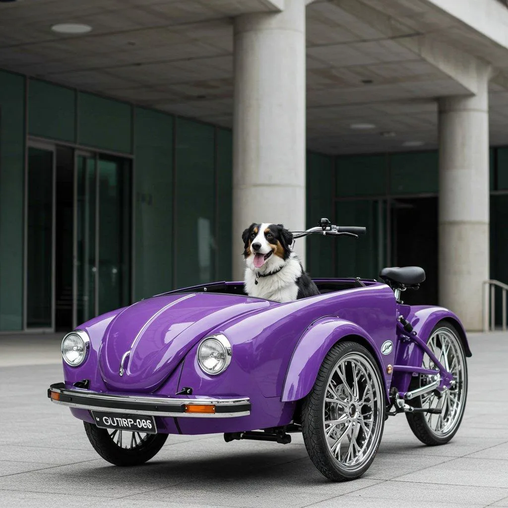 VW Beetle Inspired Cargo Bike — Retro Design Meets Utility