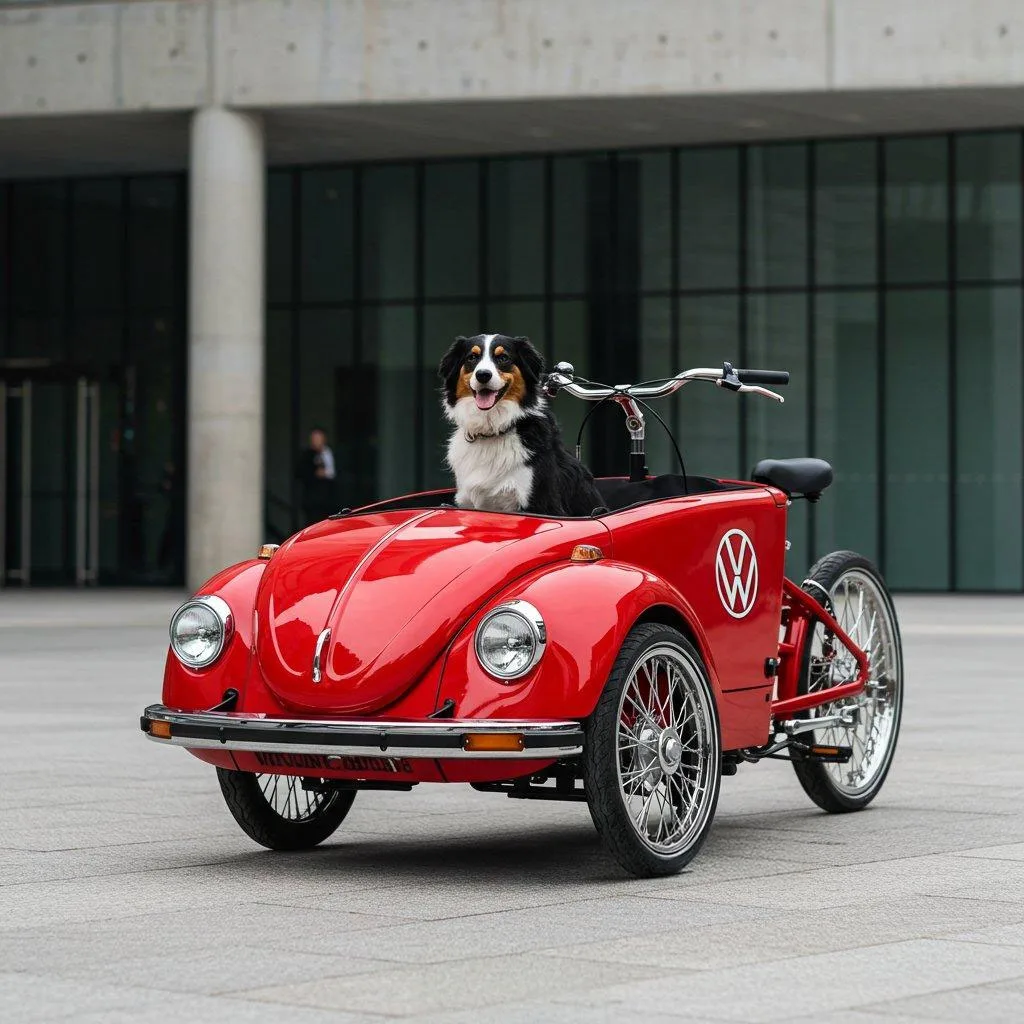 VW Beetle Inspired Cargo Bike — Retro Design Meets Utility