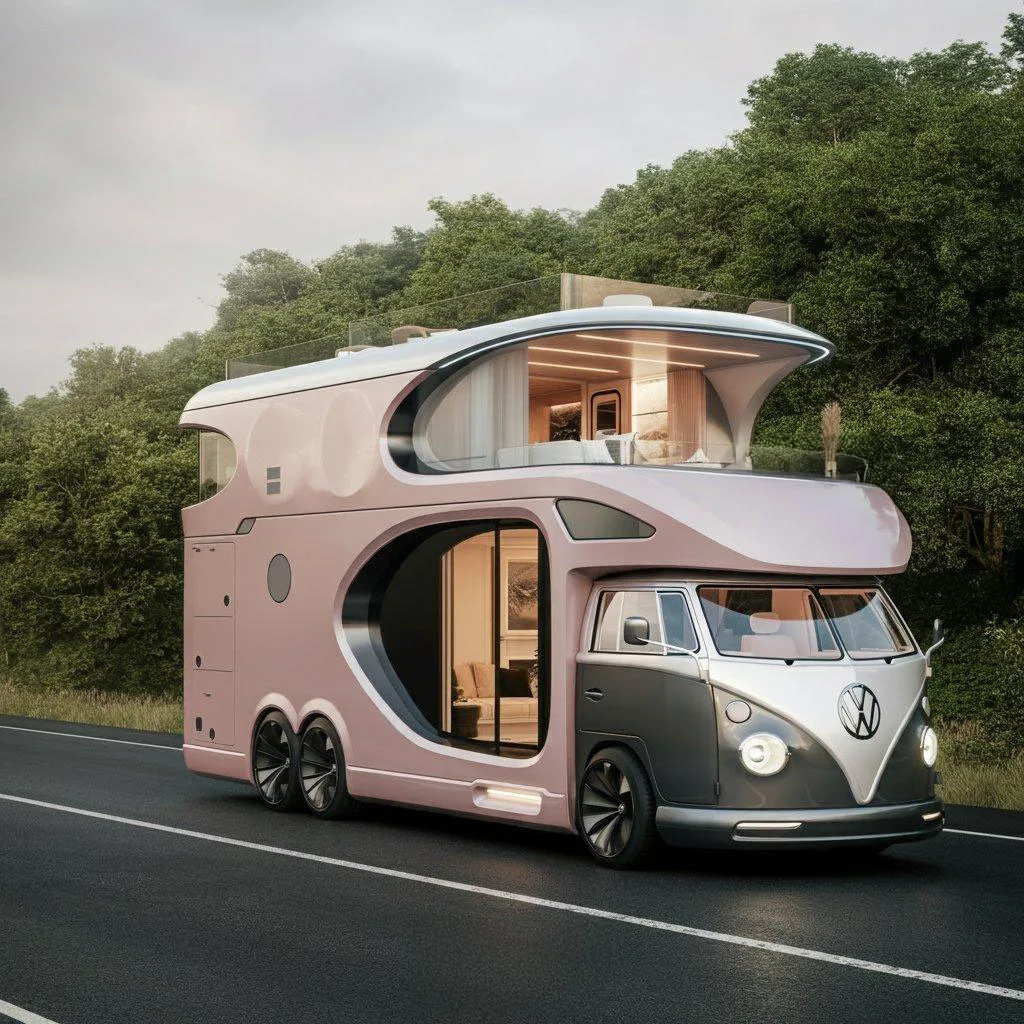 Harnessing Technology for the vw bus inspired futuristic rv