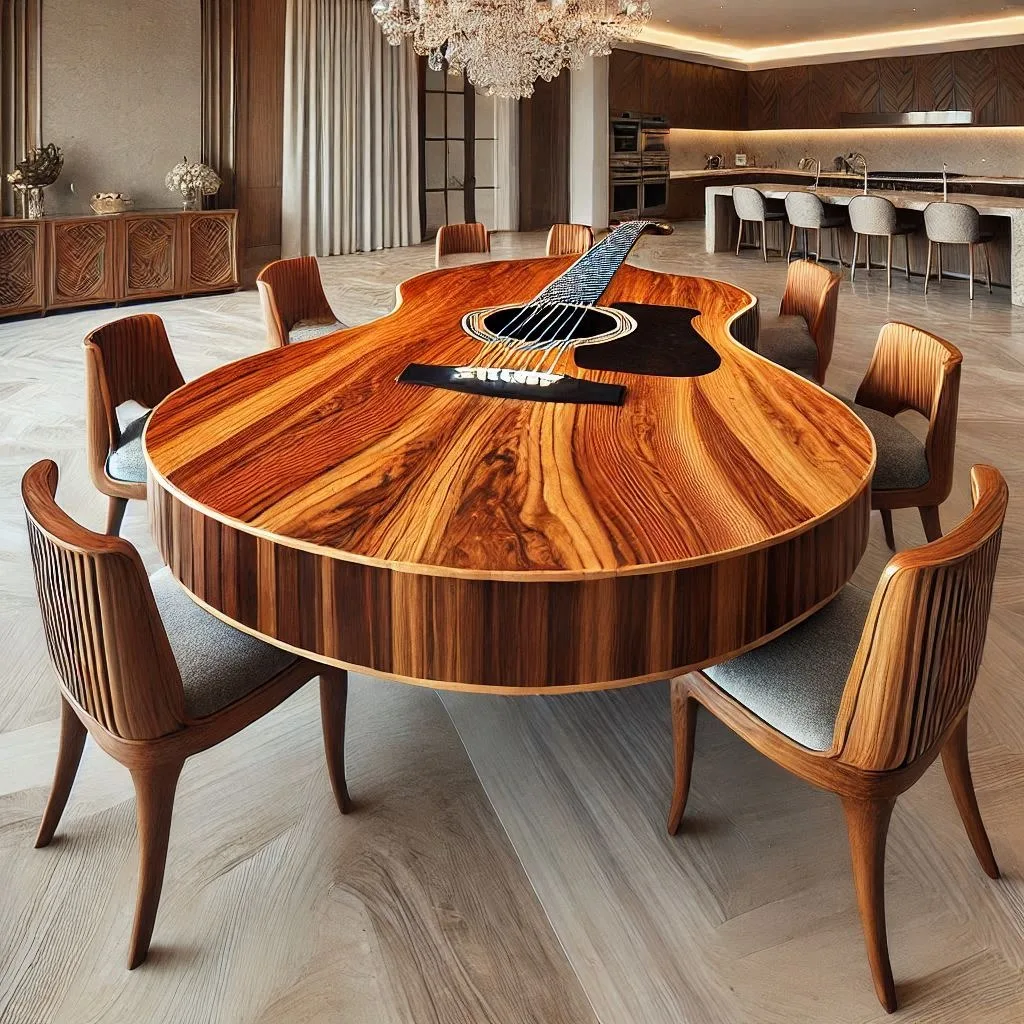 The Versatile Appeal of a Guitar-Shaped Dining Table – An Innovation in Home Décor