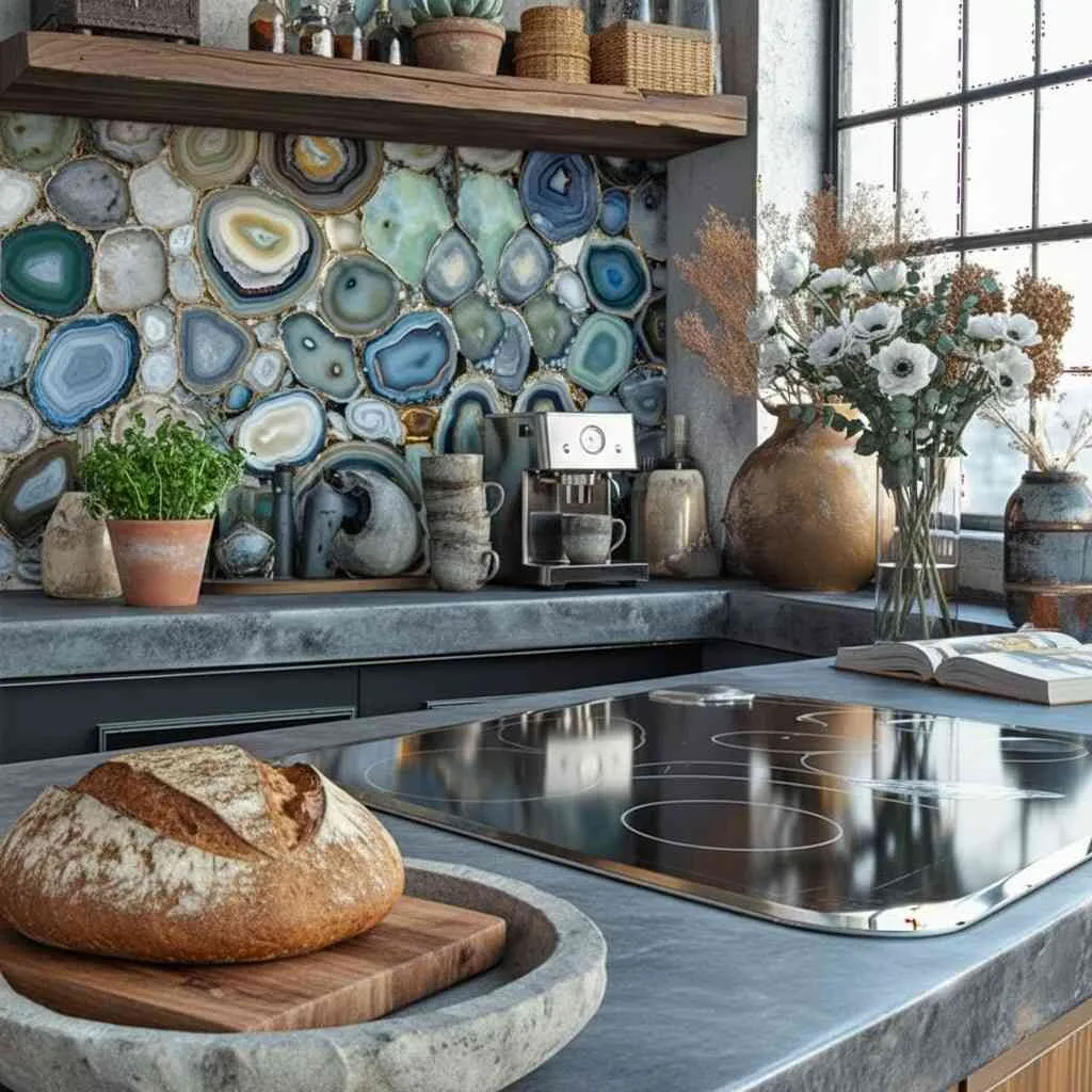 Harmonizing Geode Backsplashes with Interior Design Styles