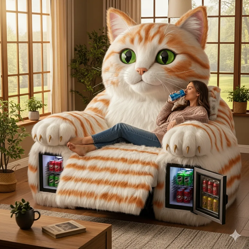 Comparisons: Traditional Recliners vs. Giant Cat Recliners with Mini Fridges