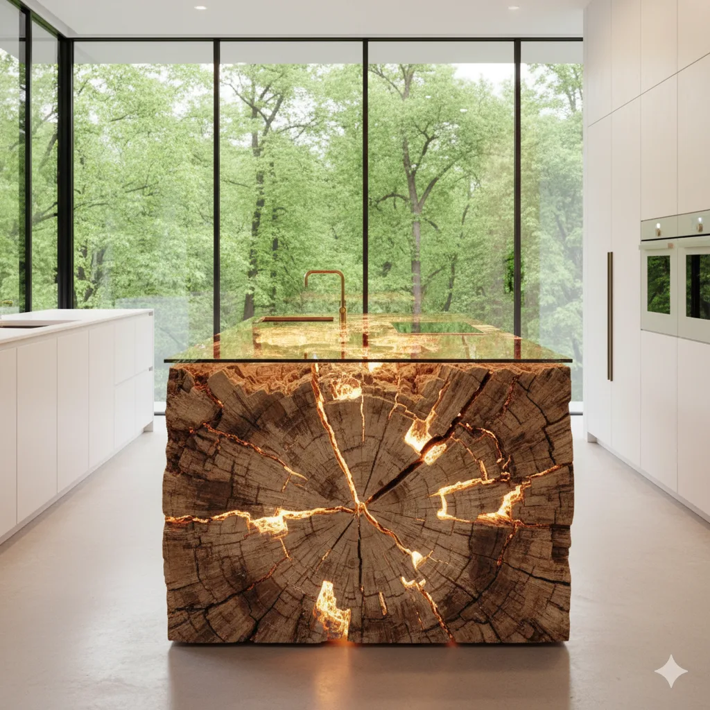 The Unique Appeal and Versatility of Petrified Wood Kitchen Islands