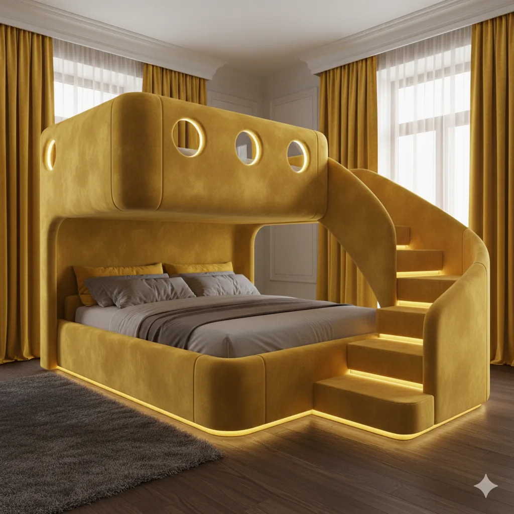 Embrace Elegance and Comfort with Velvet Bunk Beds - The Perfect Space-Saving Solution