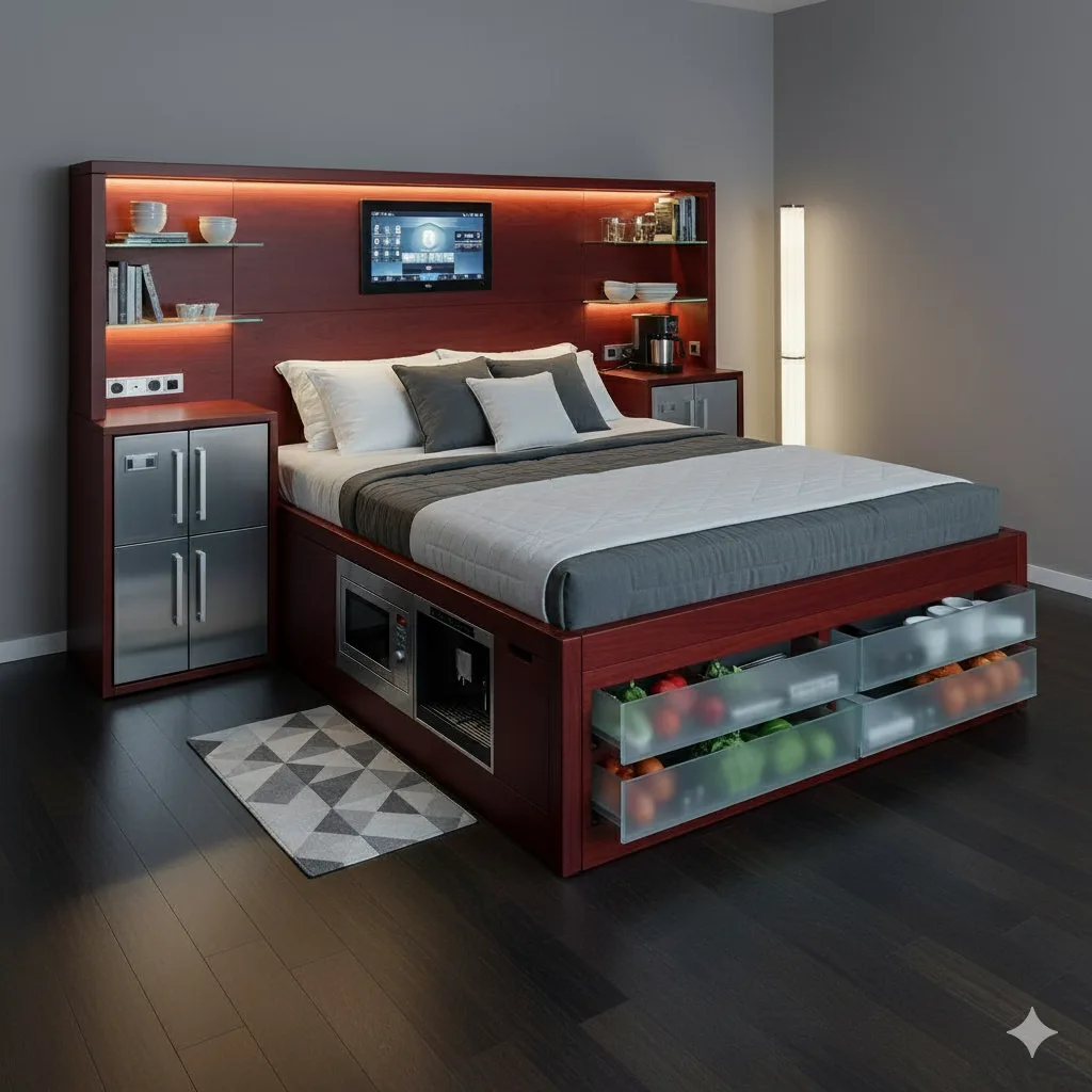 Understanding the Concept of a Bed with Built-in Kitchen