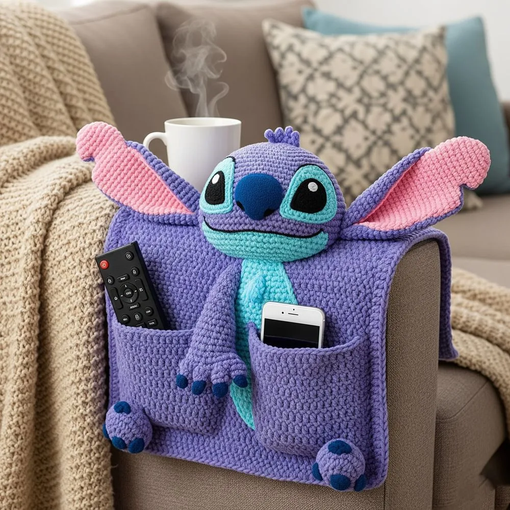 Discover the Charm and Utility of a Stitch Crochet Sofa Organizer