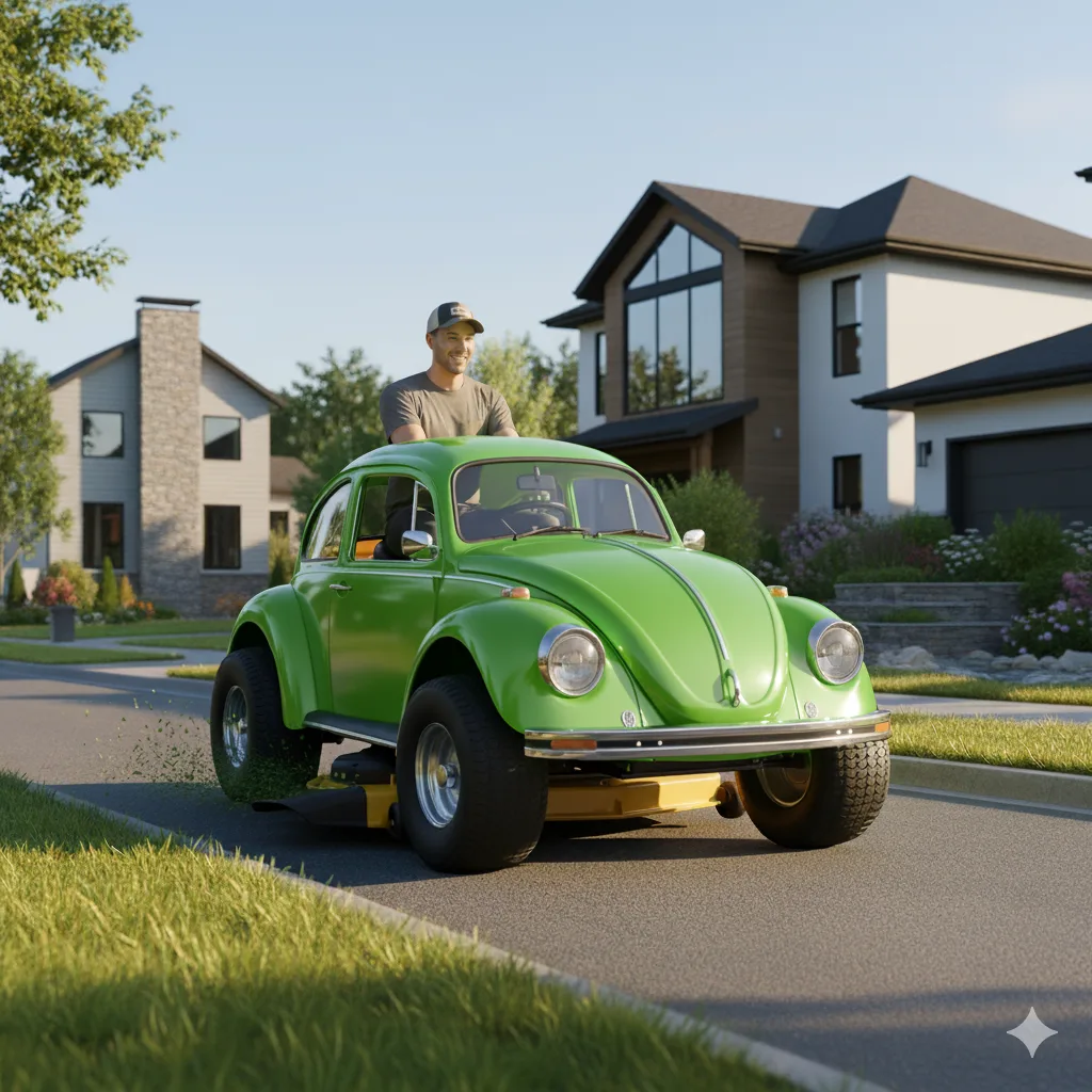 Examples of Using VW Beetle Riding Mowers in Different Scenarios