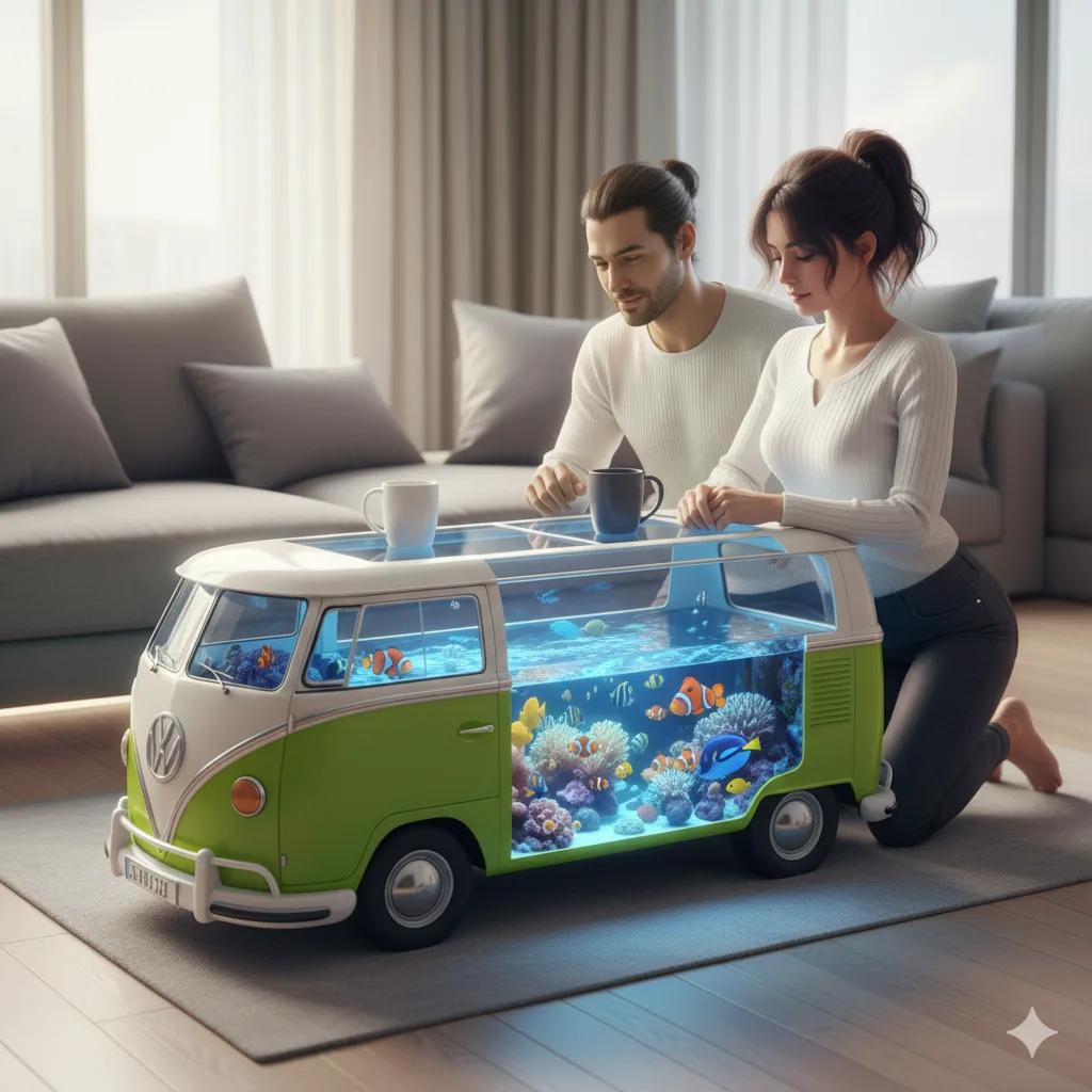 Comparing Different Designs and Styles of Volkswagen Bus Aquarium Coffee Tables