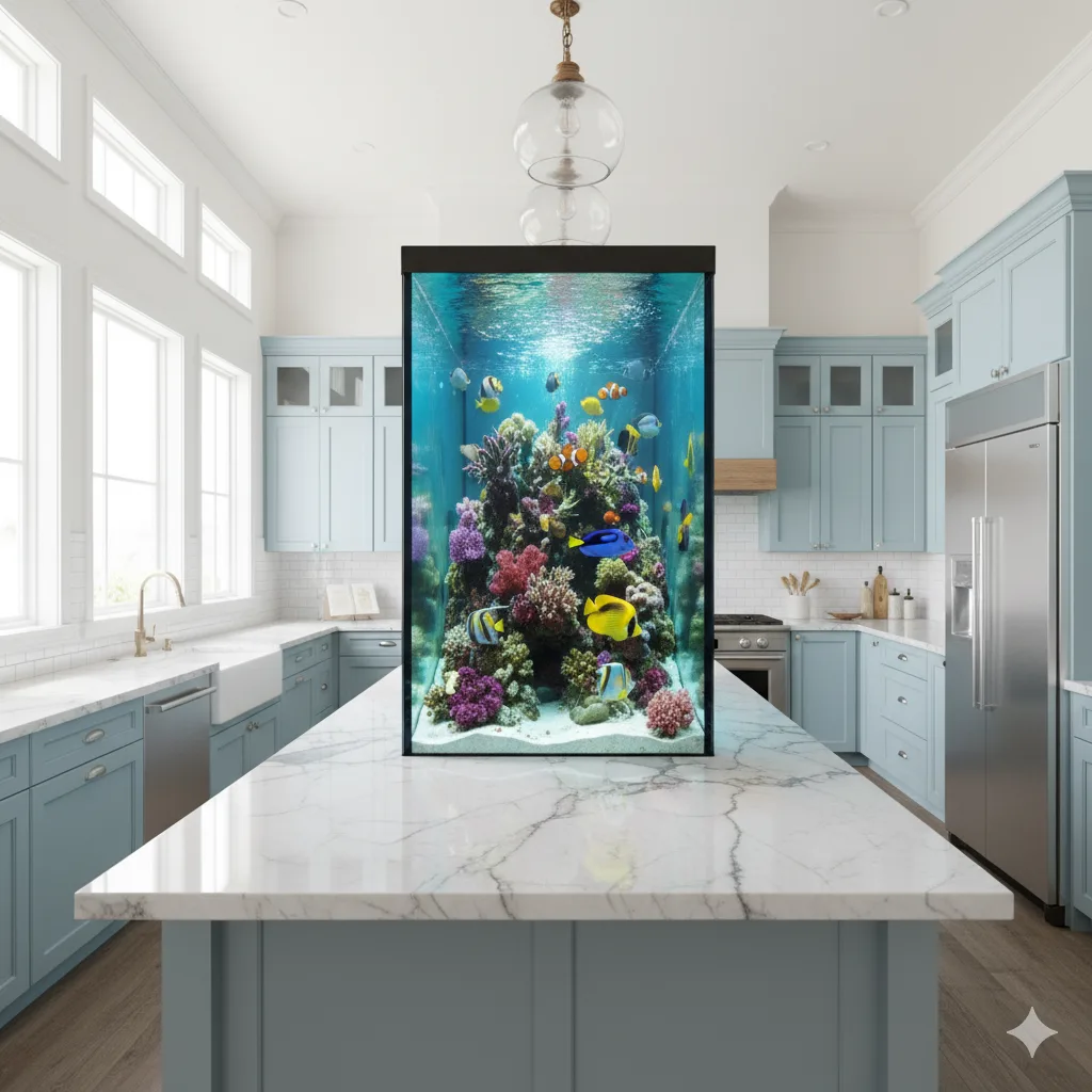 The Art of Incorporating an Aquarium Kitchen Island Chandelier into Your Kitchen Design