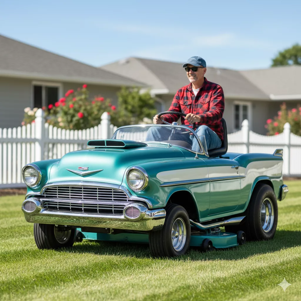 Comparing Classic Car Riding Lawn Mowers to Traditional Models