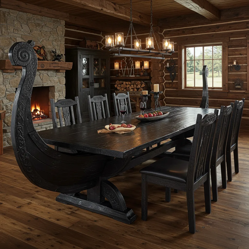 Comparing Different Styles and Materials of Viking Ship Dining Tables