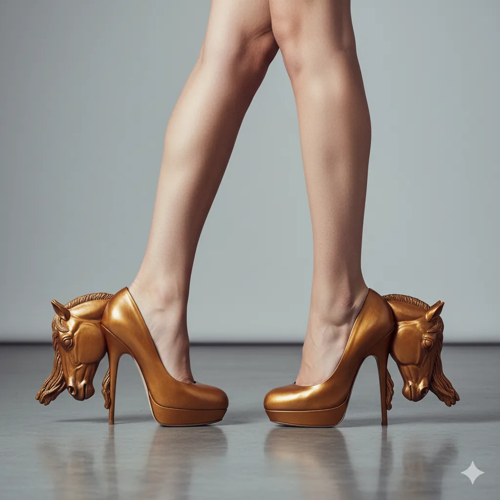 Pairing Horse Shaped High Heels with Outfits