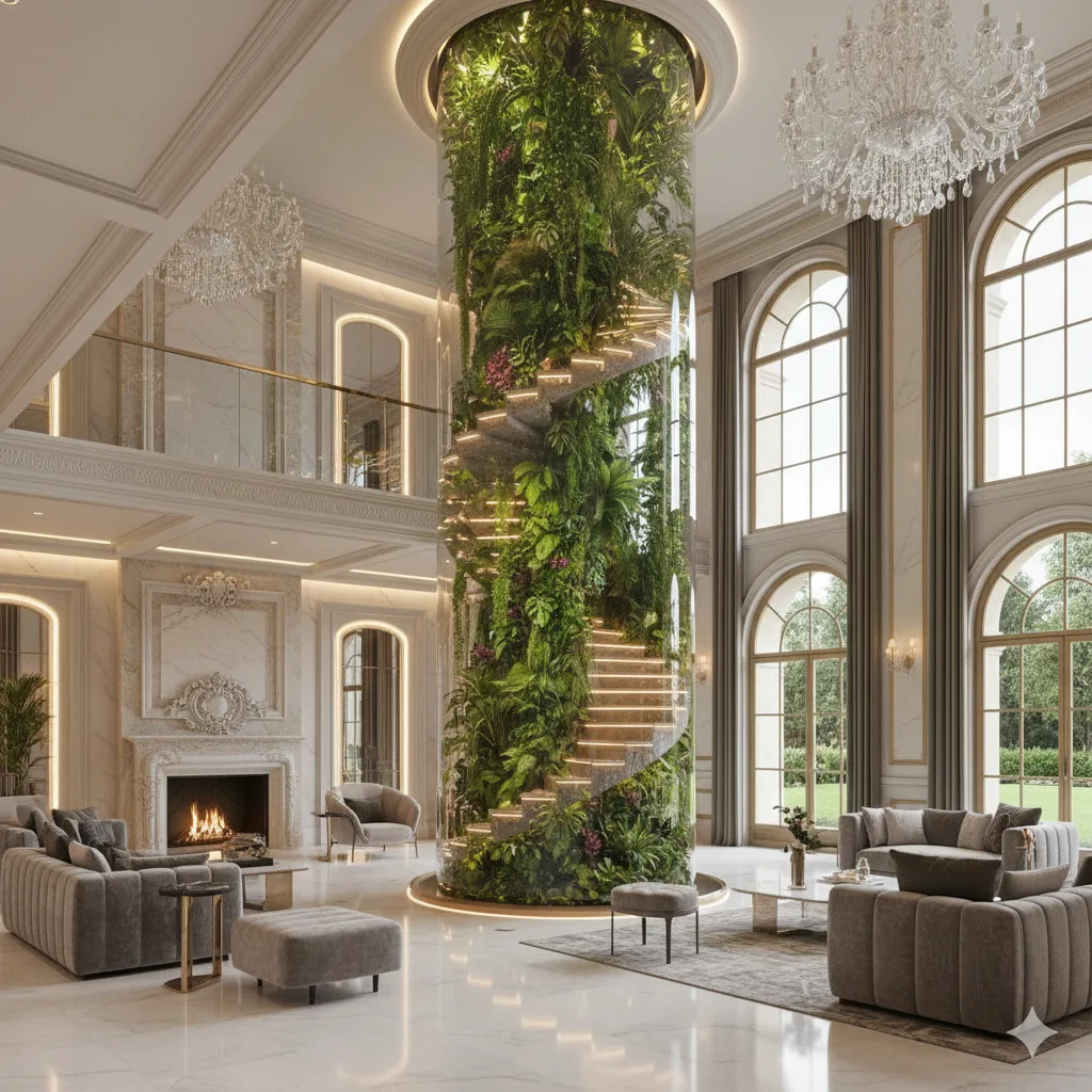 Exploring the Design of the Active Scene Waterfall Staircase - Marrying Nature with Architecture