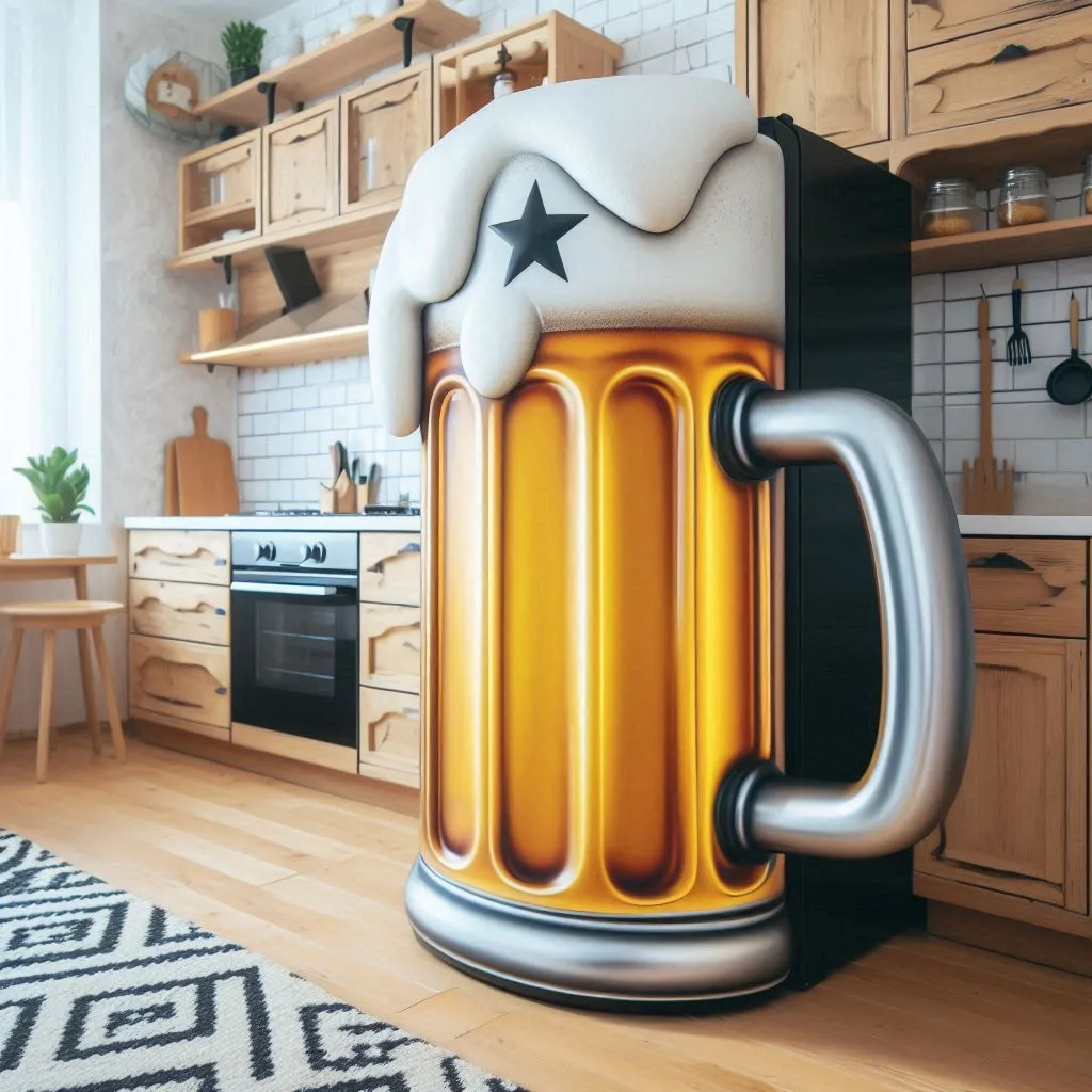 The Design and Functionality of Beer Mug Shaped Fridges