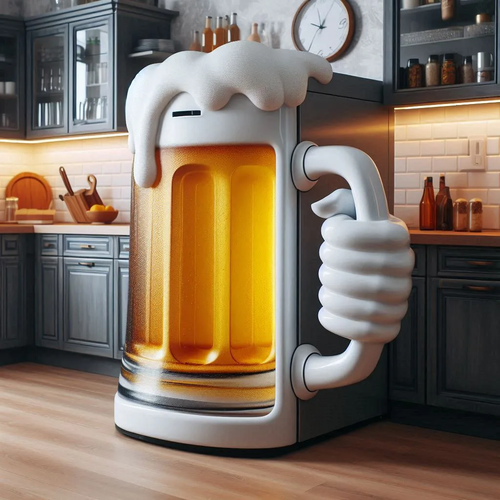 Creative Uses for Beer Mug Shaped Fridges in Different Settings