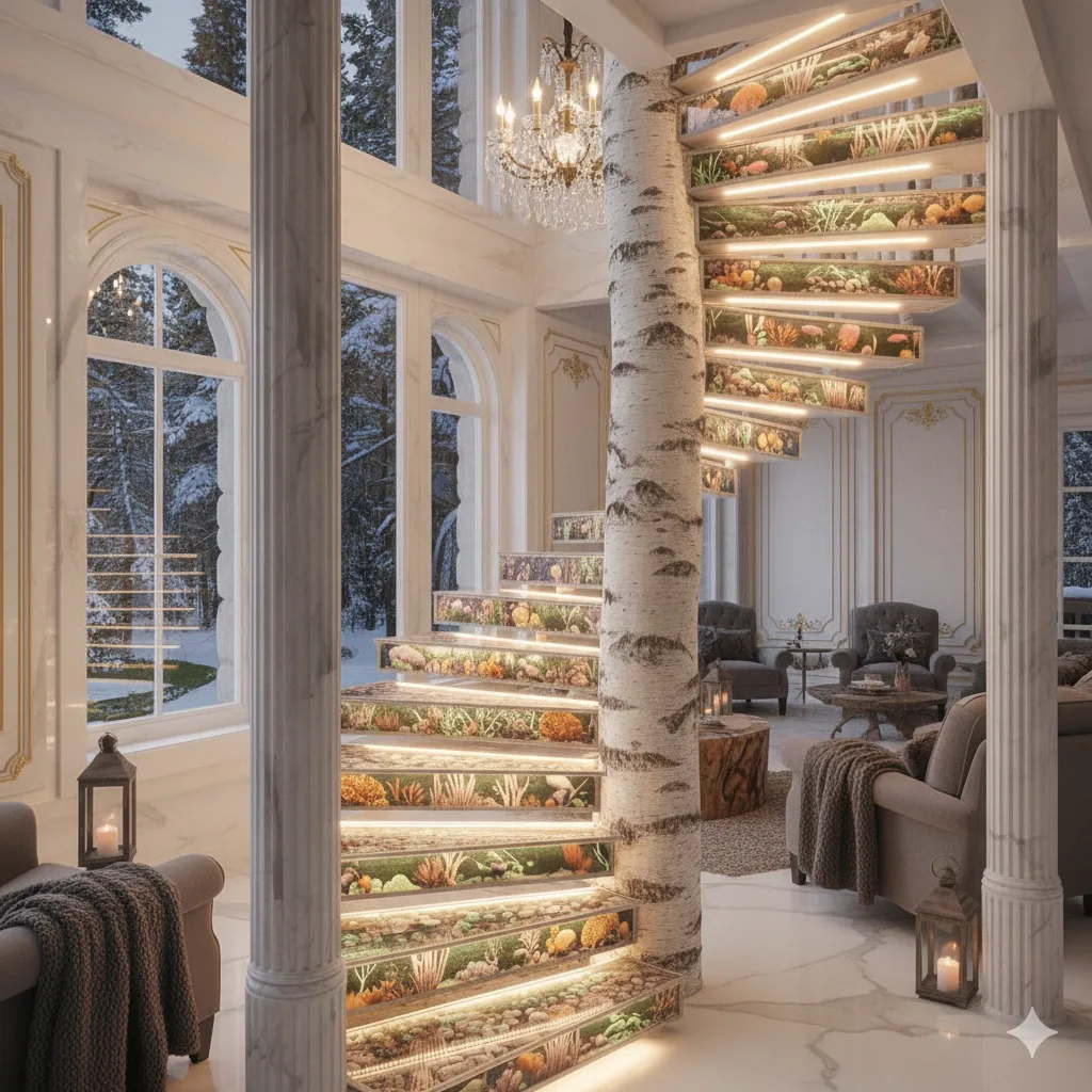 Advantages of a Birch Tree Staircase over Conventional Options