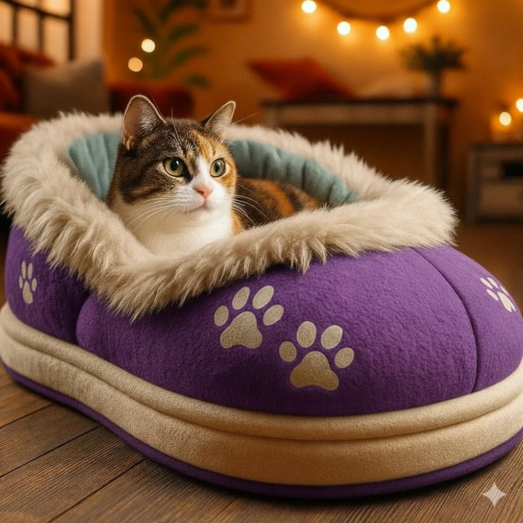 How to Incorporate a Cute Slipper-Shaped Pet Bed into Your Home Decor