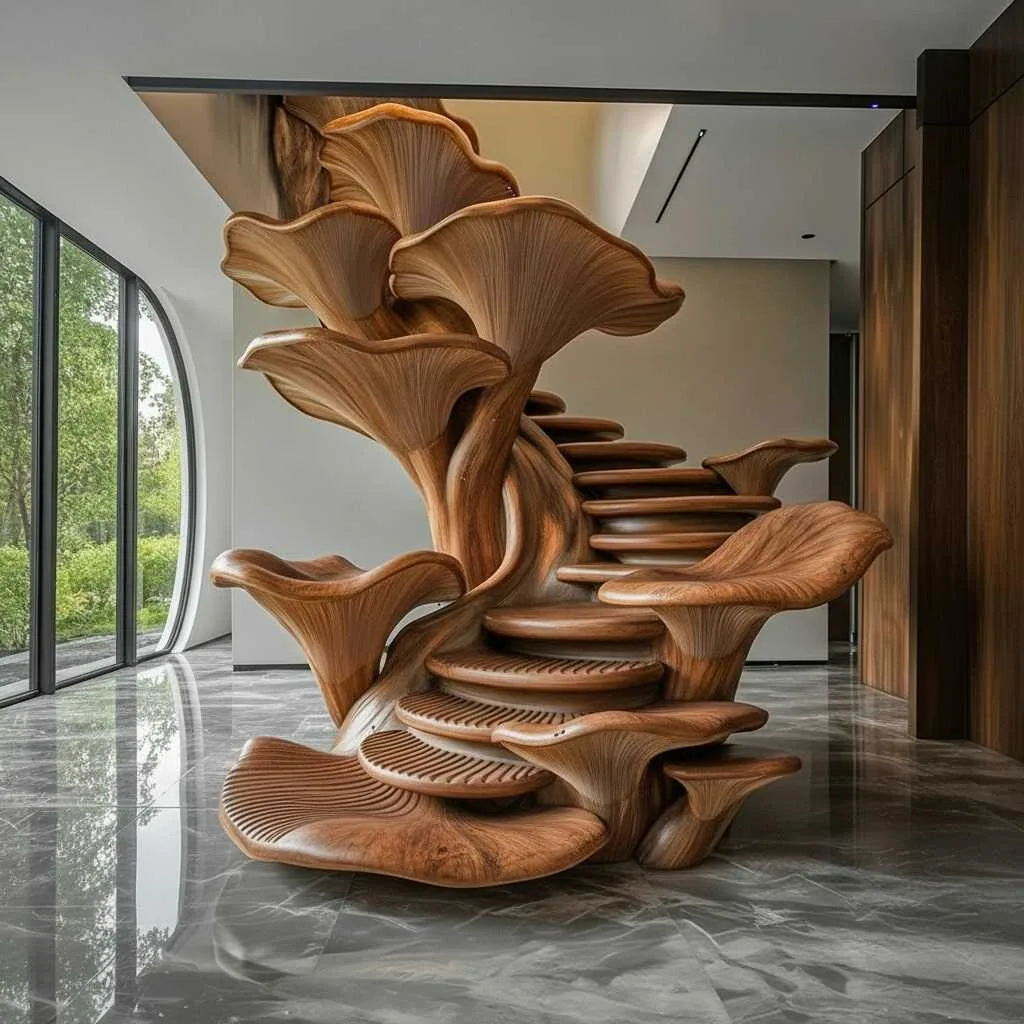 Comparing Mushroom Inspired Wooden Staircases to Traditional Designs