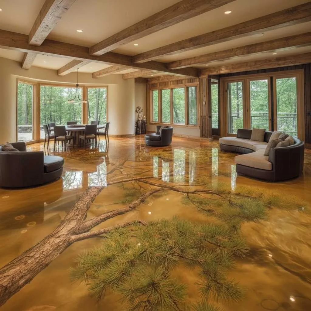 Understanding the Unique Appeal of Pine Tree Epoxy Flooring