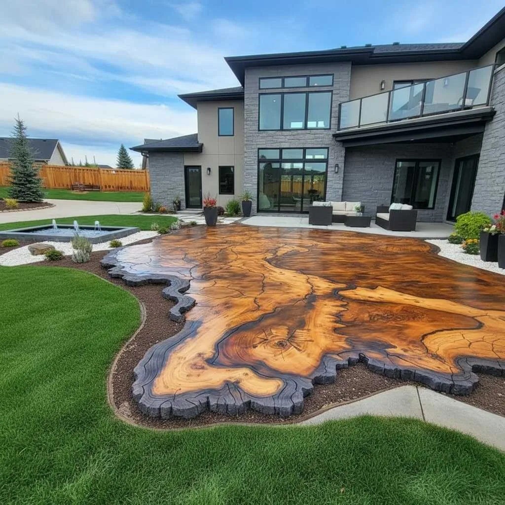 Creating a Natural Flow with Live Edge Wood Decking