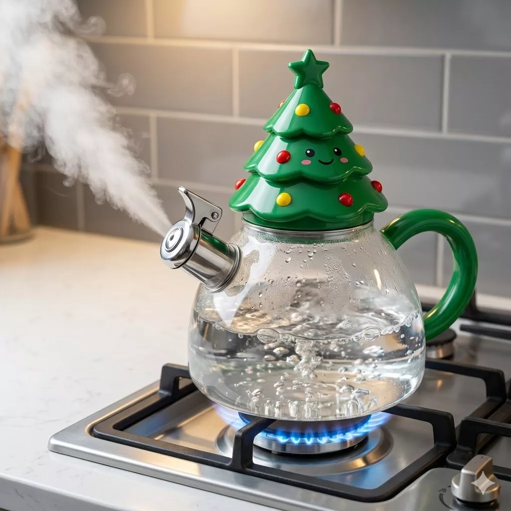Embrace Holiday Cheer with a Christmas Themed Kettle - A Festive Kitchen Essential!