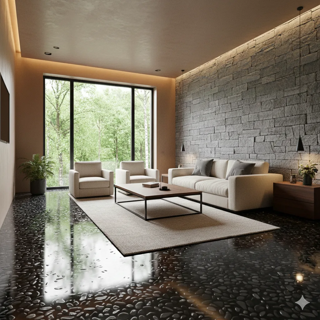 Expert Tips and Recommendations for Epoxy Floor With Black Stones