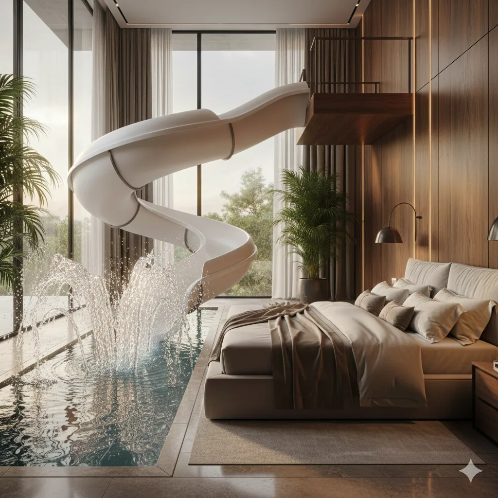 The Functional Benefits and Challenges of Having a Bedroom with a Waterslide