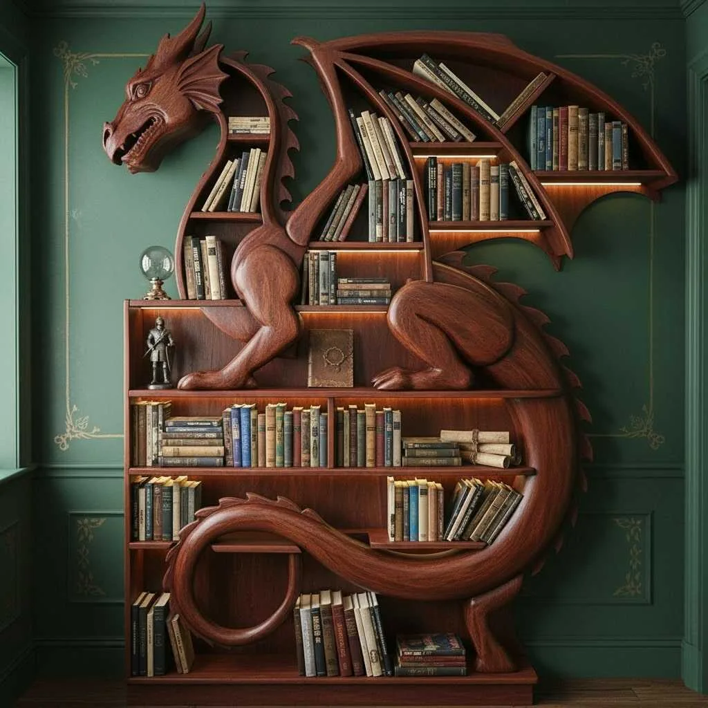 Advice for Incorporating a Dragon Inspired Bookshelf Into Your Home Decor