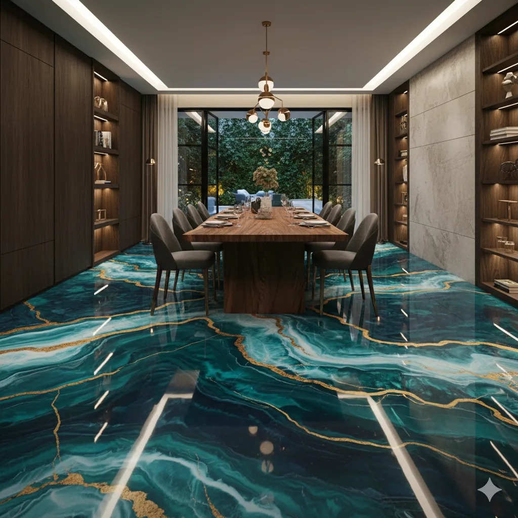 Exploring Design Ideas with Epoxy Agate Flooring
