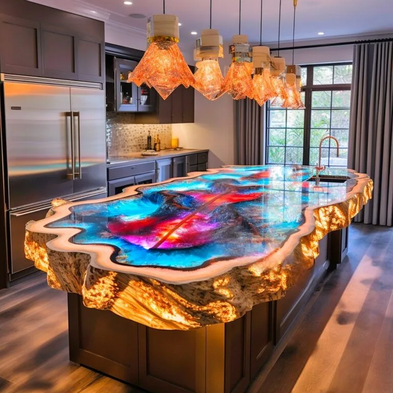 Unlocking Elegance and Functionality with a Stunning Geode Kitchen Island - The Perfect Focal Point for Modern Homes