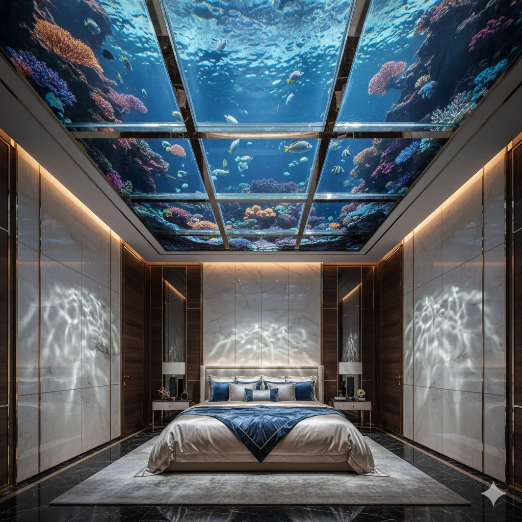 Dreaming of a Unique Retreat: The Log Cabin with an Aquarium Ceiling