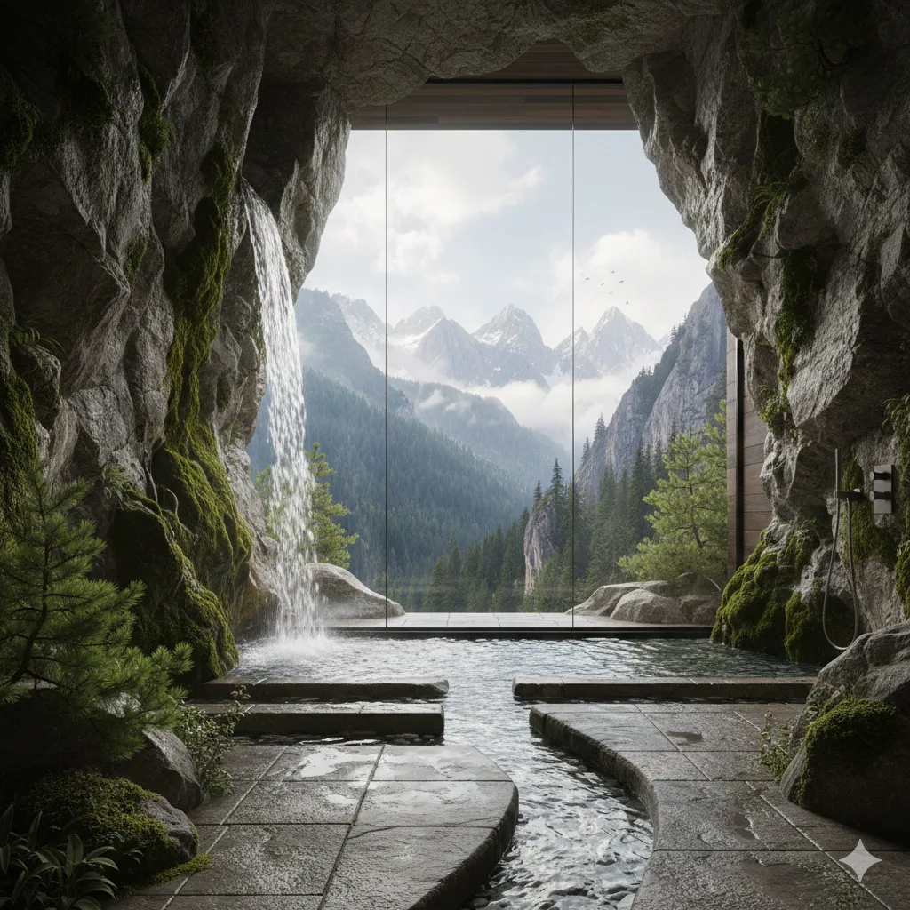 Examples of Stunning Nature Scene Shower Inspirations - Bringing the Outdoors Inside