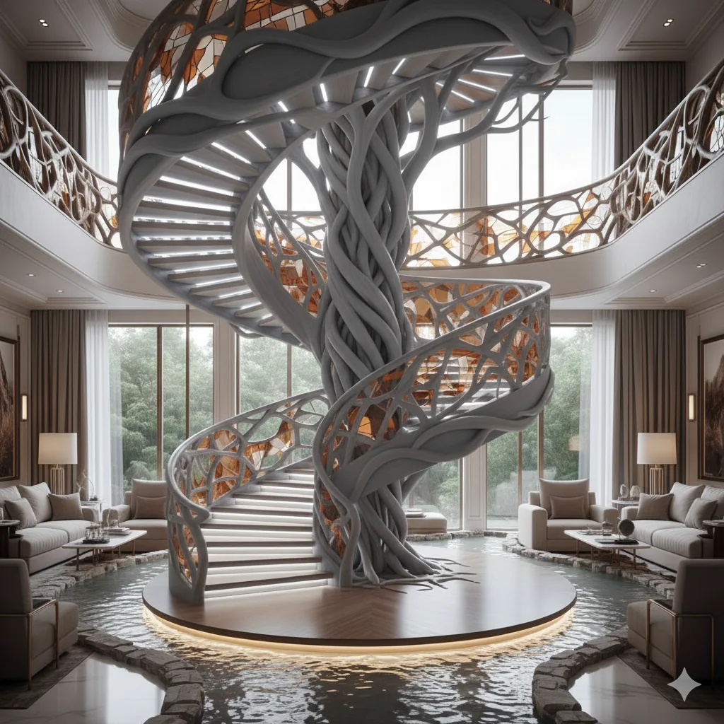 Comparing Stained Glass Staircases with Other Architectural Features