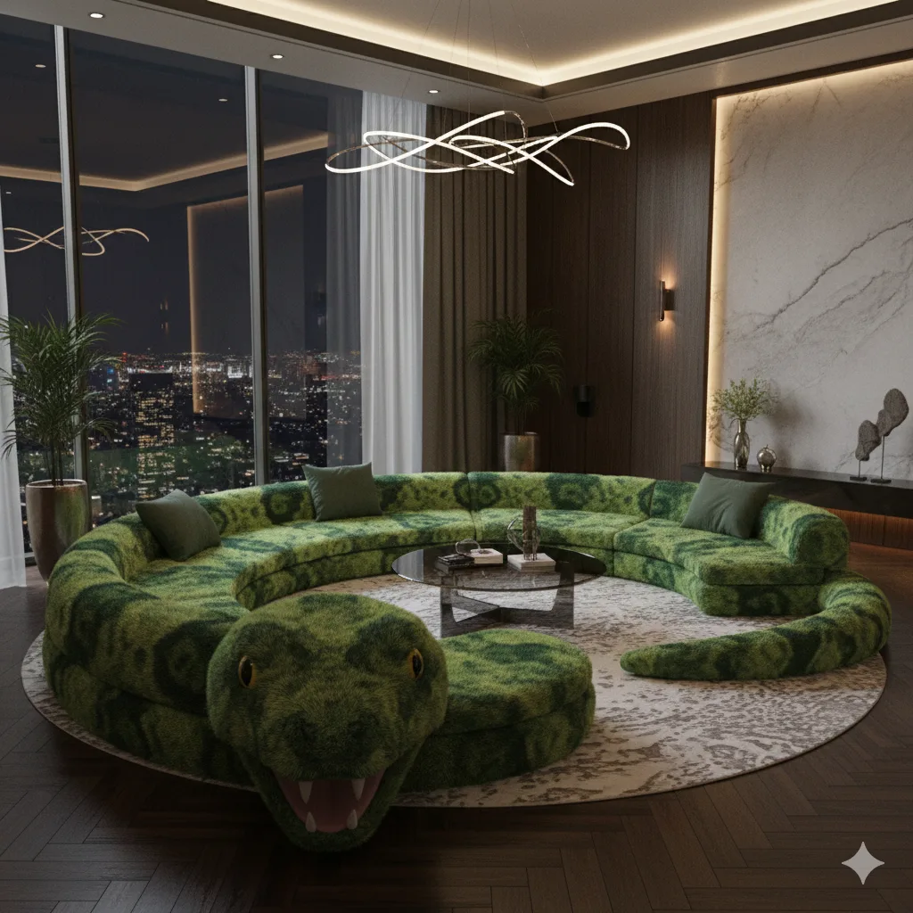 Practical Uses and Placement Ideas for a Snake Shaped Sofa