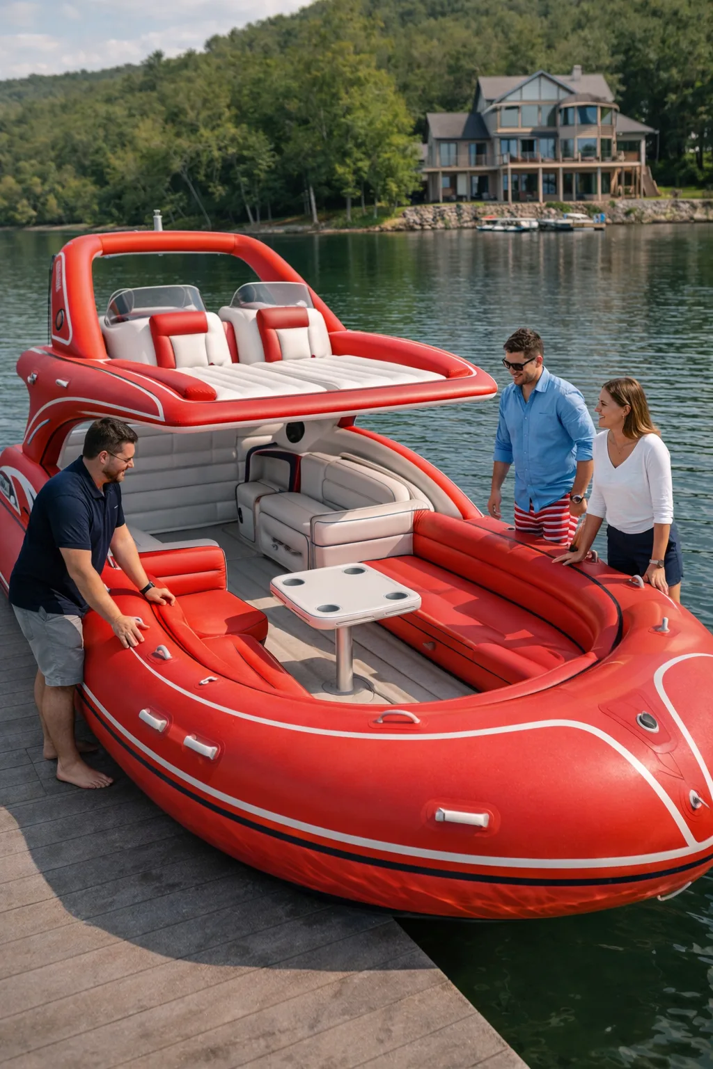 Explore Luxury and Fun with an Inflatable Yacht Lake Float - Your Ultimate Water Companion