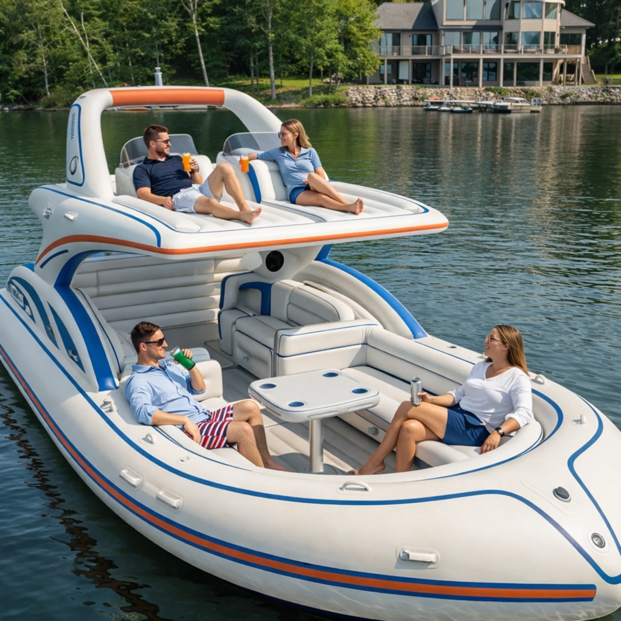 Explore Luxury and Fun with an Inflatable Yacht Lake Float - Your Ultimate Water Companion