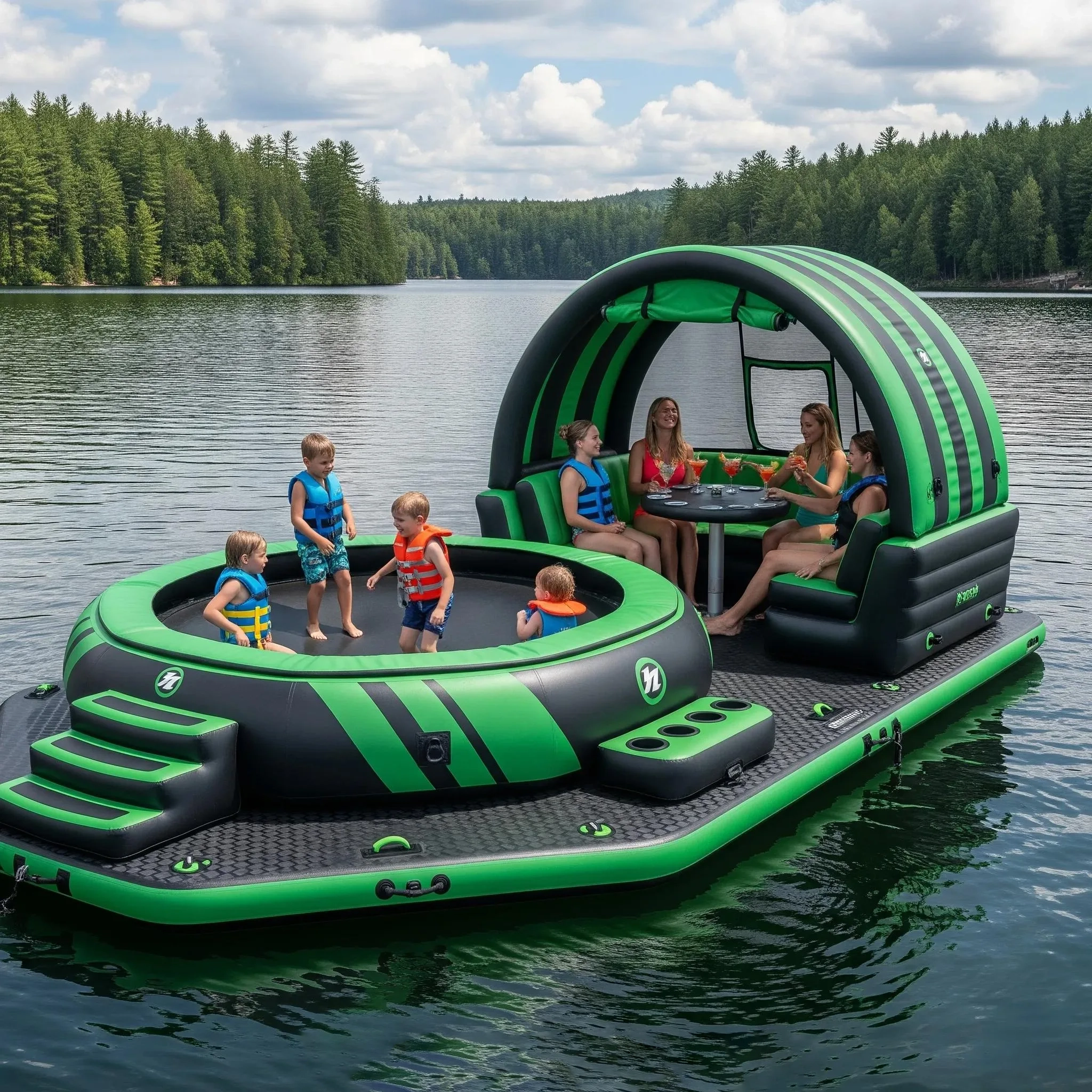 How to Use Trampoline Lake Party Floats Safely and Creatively
