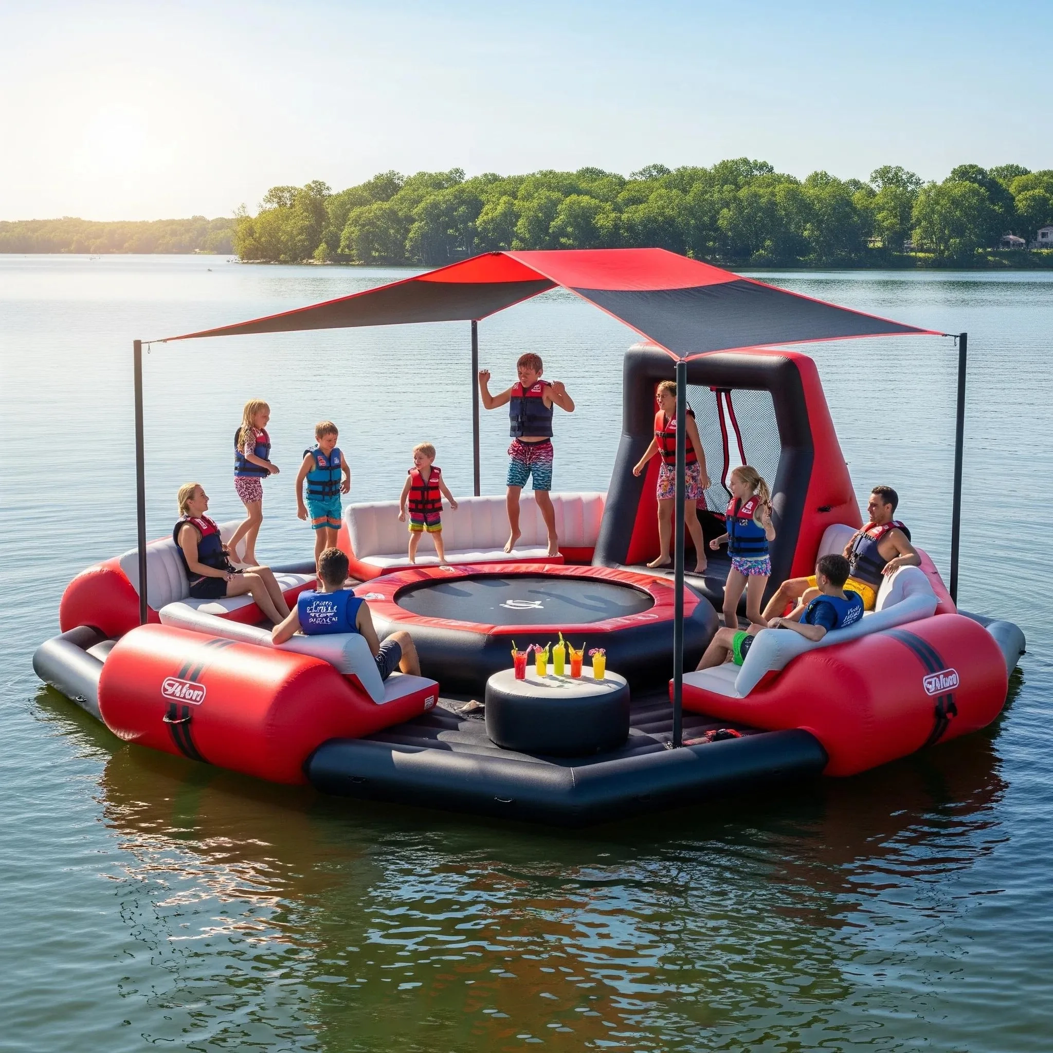 Setting Up and Maintaining Your Trampoline Lake Party Float