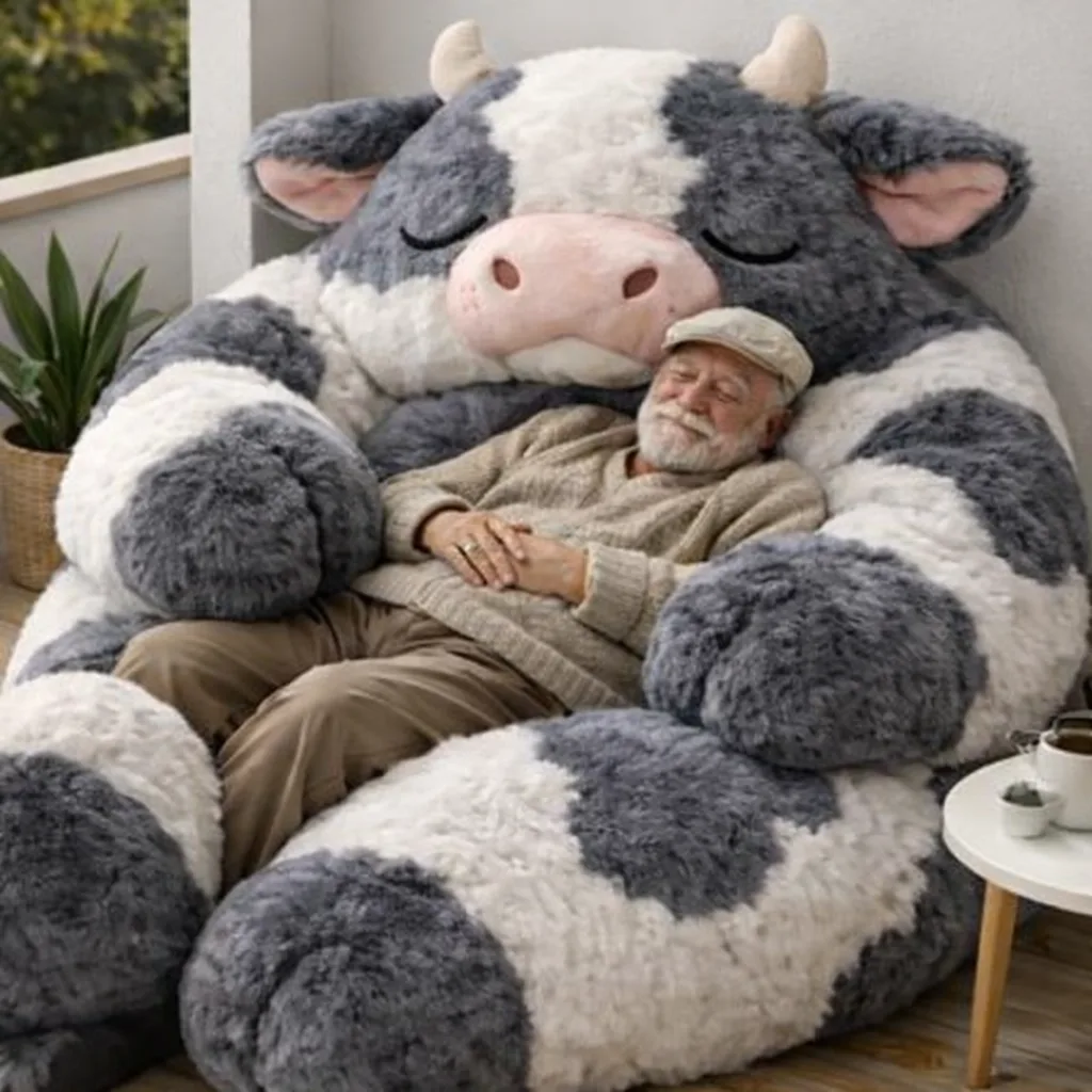 Lounge in Comfort and Style with a Dairy Cow Bean Bag – The Perfect Addition to Any Space