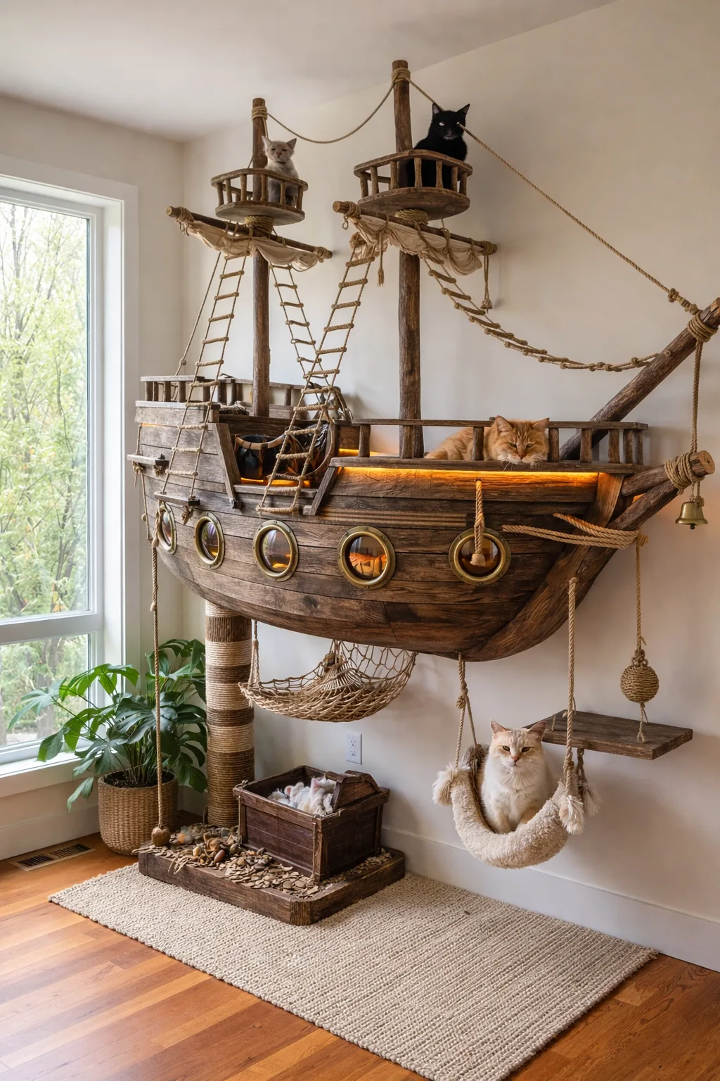 Wooden Ship Cat Playgrounds