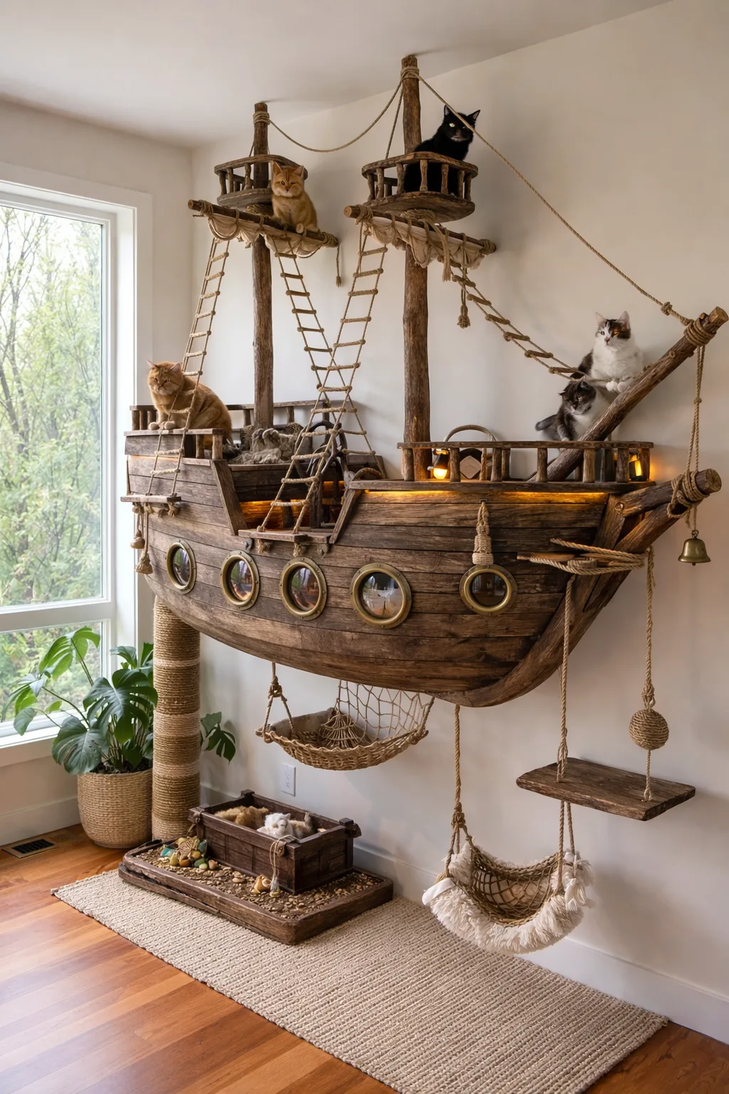 Voyage of Play – Discovering the Charm of Wooden Ship Cat Playgrounds