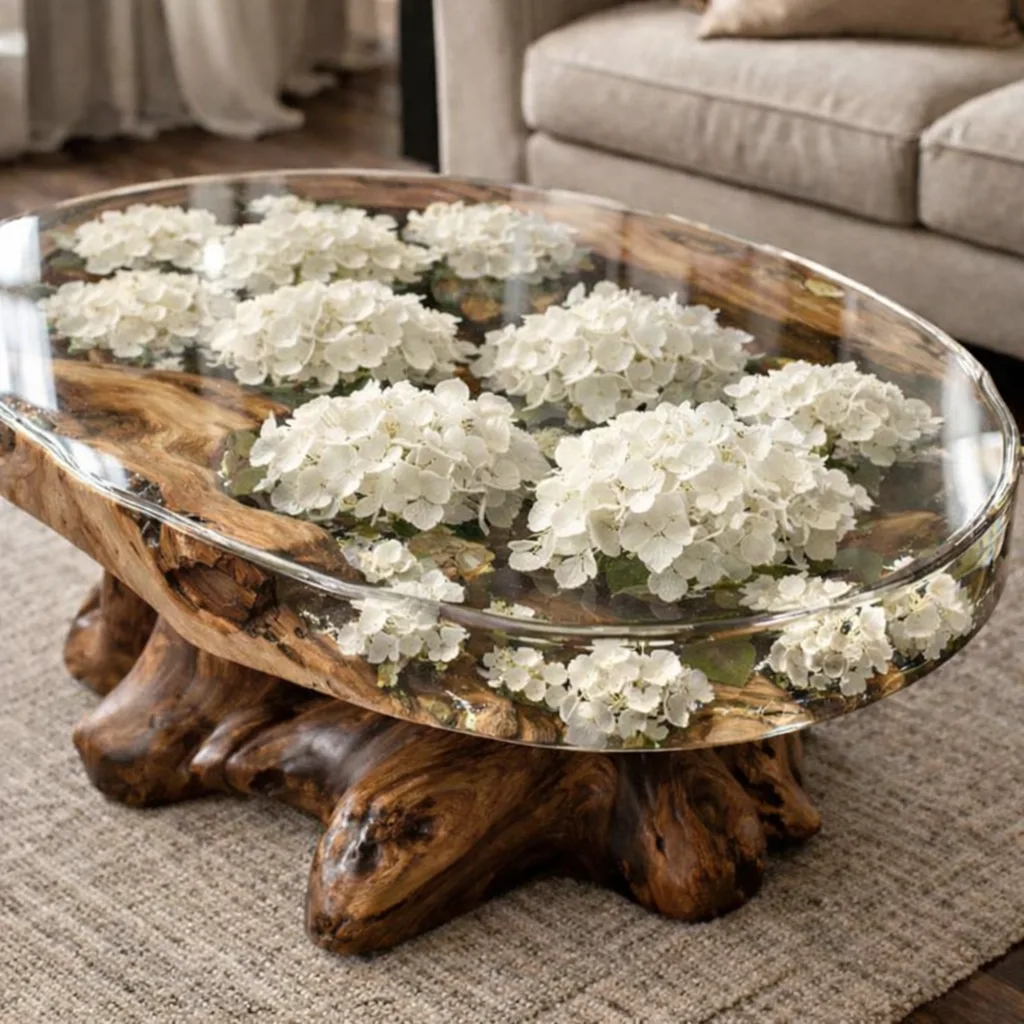 How to Preserve and Maintain Your Epoxy Hydrangea Table
