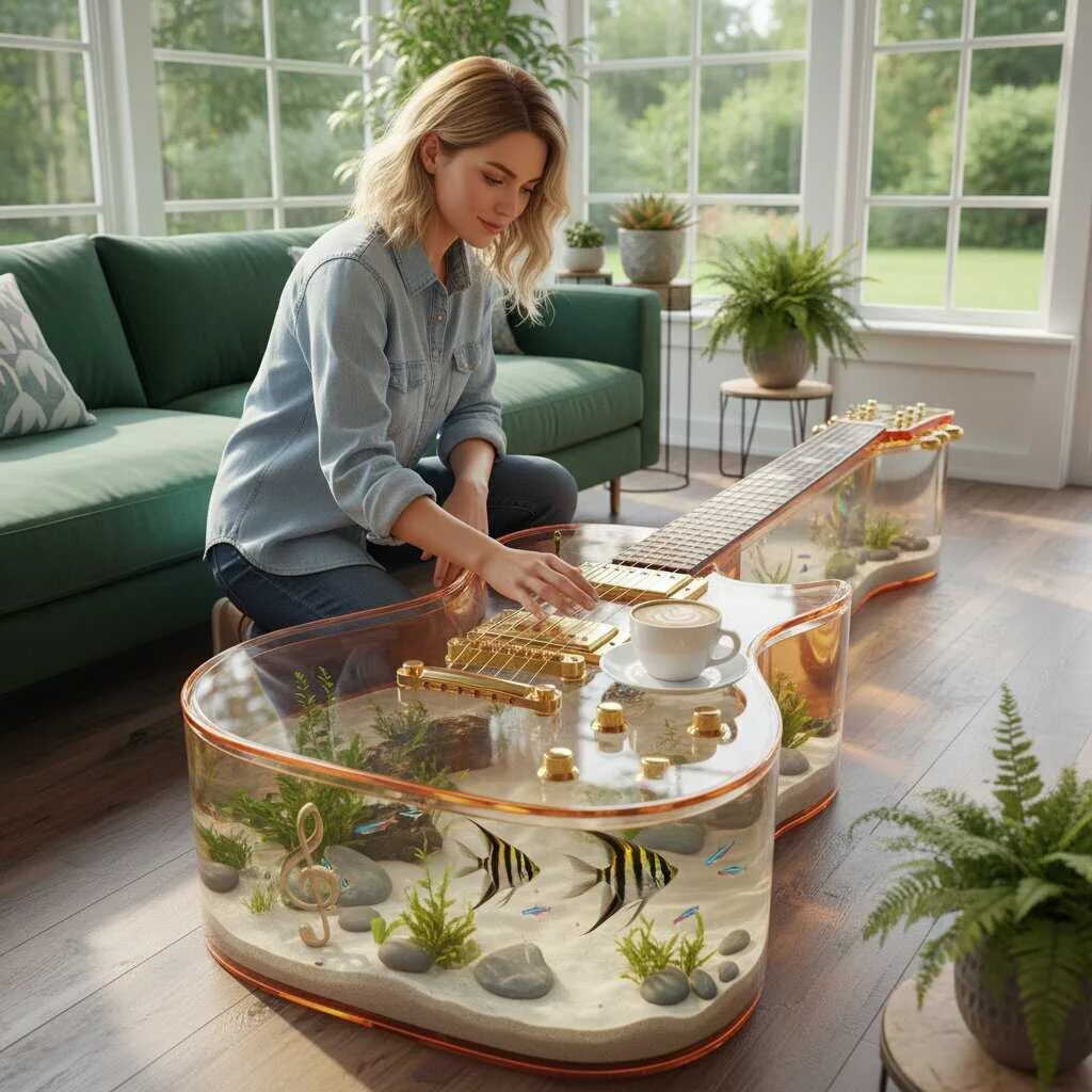Creative Usage Tips to Personalize Your Guitar Aquarium Coffee Table