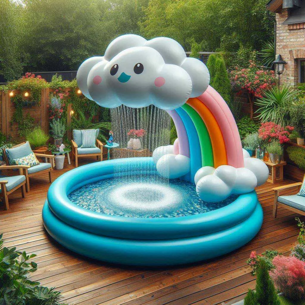 Embrace the Allure of Inflatable Cloud Shower Pool-Design and Aesthetic Impact